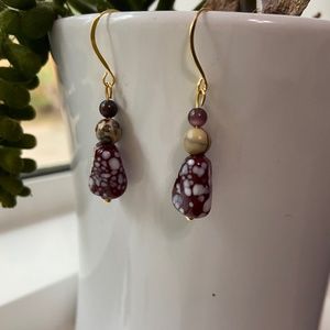 Glass bead earrings